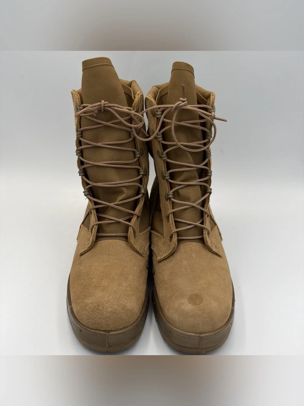 Vibram Tan Hot Weather Combat Boots Coyote Men's Size 10R Canvas Military Boots